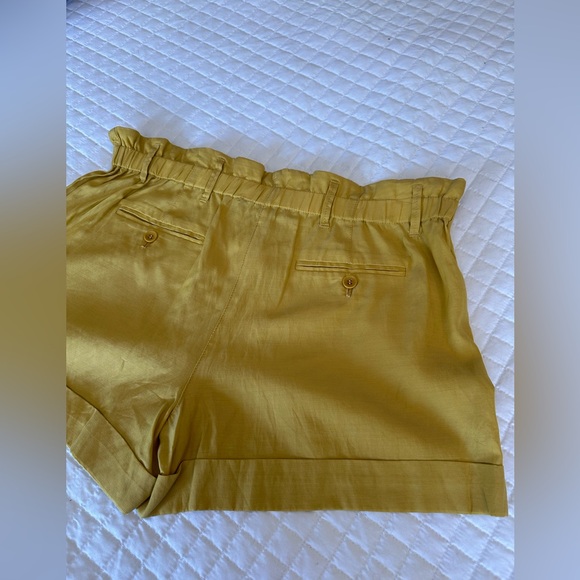 BCBGMaxAzria High Waist Mustard Shorts, size large - Picture 7 of 9